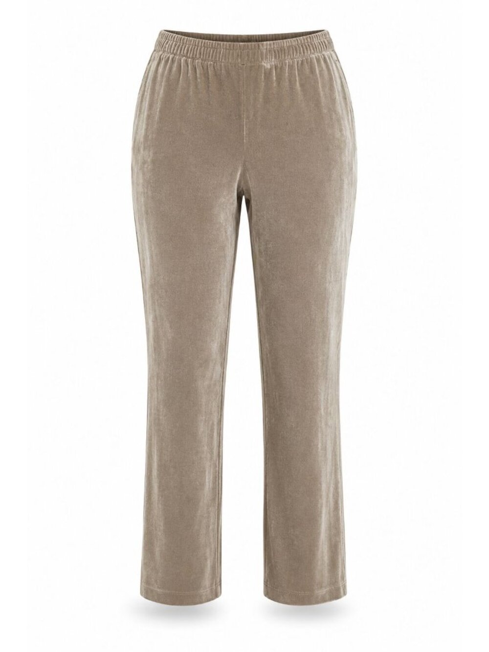 Chicos Travelers Size 1 Tan Wide Leg Pull On Pants Soft Stretch Knit